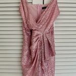 SheIn New sequin wrap draped mini dress Photo 3