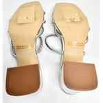 Nordstrom Rack Silver Metallic Strappy Square Toe Block Heel Sandals Size 6 Photo 6