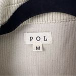 POL Corduroy Moto Jacket Cream Beige Cotton Belted Epaulet Asymmetrical M Photo 1