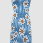 Cider Daisy Print Open Back Dress Photo 1