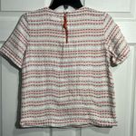 Lou & grey  Women's White and Orange Cross Stitch Boxy Blouse - Size XS Photo 4