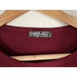 Pretty Garden Fitted Ribbed Top Womens S Lace Sleeves Burgundy Romantic Feminine Red Photo 3