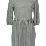 Merokeety  Dress Large Striped Black White Casual Comfy Everyday Style Photo 0