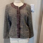 Dana Buchman Beaded Tweed Blazer w/ Metallic Gold Shimmer Thread EUC Sz 14 Photo 13