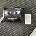Karl Lagerfeld  wallet Black patent shiny with Blue eyes Photo 1
