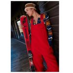Free People FP Movement by  Hit the Slopes High Pile Fleece Snow Bibs Size Small Photo 1