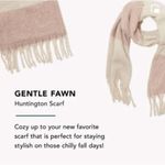 Gentle Fawn NWT  Huntington Scarf Pink|Cream Fringe Soft Knit 72” X 16” Photo 1