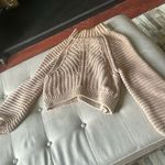 Free People Chunky Knit Turtle Neck Cropped Sweater Size Small Photo 0