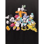 Disney  Women's Size Large Mickey Mouse & Friends Black Character Graphic T-Shirt Photo 1