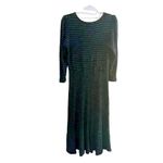 Maeve Anthropologie Flores Striped Dress Green Blue Medium Photo 2