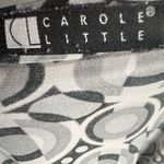 carole little  vintage tie front black white and gray top size large Photo 4