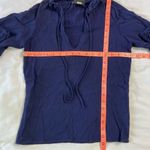 Blaque Label  Women's XS Navy Blue V-Neck Long Sleeve Blouse Ruffle V-Neck Photo 3