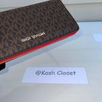 Michael Kors Flame Travel Continental Wristlet Large Wallet Photo 6