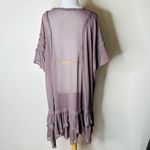 Free People Lavender Sheer Layered Ruffle Tunic Dress Photo 8