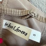 For Love & Lemons Eva Crop Top in Latte Ribbed Strappy Small Photo 2