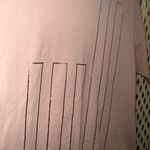 Good American Blush Pink Linear Foil Graphic T-Shirt size 1 Photo 2