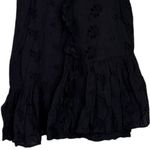 ZARA  Ruffle Sleeveless Eyelet Floral Daisy Embroidered Mini Dress Ruffle L Black Photo 7