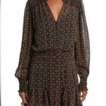 Veronica Beard Sacchi printed chiffon mini Smoked Waist Token Sheer Sz 8 Photo 4