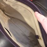 Coach Purple Plum Leather Oversized Wristlet Clutch With Tassels Photo 10