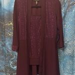 R & M Richards  Elegant Purple Cardigan Set (Tank Top with Cardigan) Photo 0