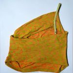 ZARA NWOT asymmetrical orange/green one shoulder crop top size/L Photo 3
