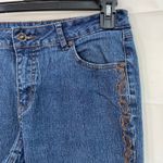 Roz & Ali women's dark wash blue denim embellished beaded rustic jeans y2k 12 Photo 1