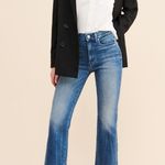 AYR The Bomb Pop Jeans Womens 26S Blue Denim Mid Rise Straight Leg Frayed Hem Photo 2