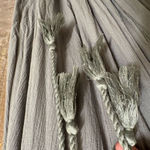 Baltic Born  Jennifer Deep V Light Sage Green Tassels Maxi Dress XS Photo 3