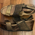 Antelope  Bronze Metallic Wedge Platform Sandals Photo 0