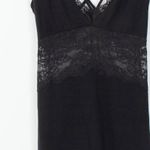 EXPRESS  Womens Black Lace Trim Babydoll Midi Dress Size S Strappy Whimsigoth Photo 2
