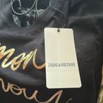 Zadig & Voltaire Skinny Short Sleeve Mon Amour Foil Tee M Photo 5
