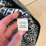 Title Nine  Black White A-Line Sweater Skirt Cotton Blend Paisley Mini Size XS Photo 3