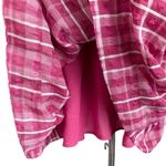 Madewell Plaid Shirred Babydoll Mini Dress 3/4 Sleeve Azalea Plaid Sz M Photo 10