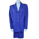 Vintage Jennifer James Purple Skirt Suit (18) Purple Photo 1