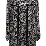 Trixxi Black/White/Pink Floral Chiffon Crochet Dress Long Sleeve Size M Lined Photo 0