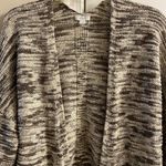 J Jill Pure Jill marled cardigan sweater kimono style brown cream Large Photo 4