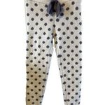 Honeydew Womens White Lavendar Polka Dot Chenille Lounge Pants M Soft Drawstring Size M Photo 0
