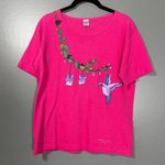 Hand Painted Hummingbird Fairy Pink T Photo 0