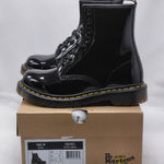 Dr. Martens  Womens Combat Boots Size 6 Black Patent Goth Punk Biker Streetwear Photo 0