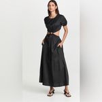 STAUD NEW Calypso cutout midi black Dress Size S Photo 1