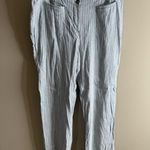 J. Jill womens Light Gray Striped Dress Pants linen stretch size 16 Photo 0