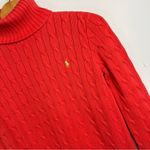 Ralph Lauren  Sport Womens Cable Knit Sweater Sz Small Coral Orange Cotton Photo 4