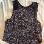 Lululemon Women’s Sculpt Tank Top Black White Splatter Mesh Size Tag Missing Photo 0