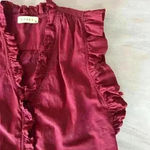 Stark X Anthropologie Women Sleeveless Ruffle Top Blouse Size XS Made in USA Photo 4