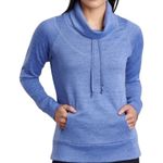 Kuhl  Lea Pullover Top Long Sleeve Cowl Pockets Stretch Versatile Cozy Blue L Photo 0