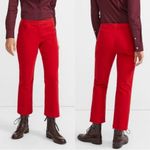 Theory NEW Womens Crimson Moleskin Twill Crop Pants 6 Photo 3