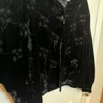 Easy Spirit  Women’s Velvet Jacket XL Embroidered Dolman Sleeve Whymsigoth Photo 5