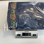 Vintage Country Store blue denim cotton floral embroidered mock neck zip jacket Size L Photo 5