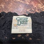 Carraig Donn Black Crochet Flowers 100% Pure Irish Boho Indie Wool Sweater S Photo 8