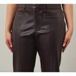 Love, Whit by Whitney Port Faux Leather Size 14 Pants ** Repair On A Tear Noted Brown Photo 3